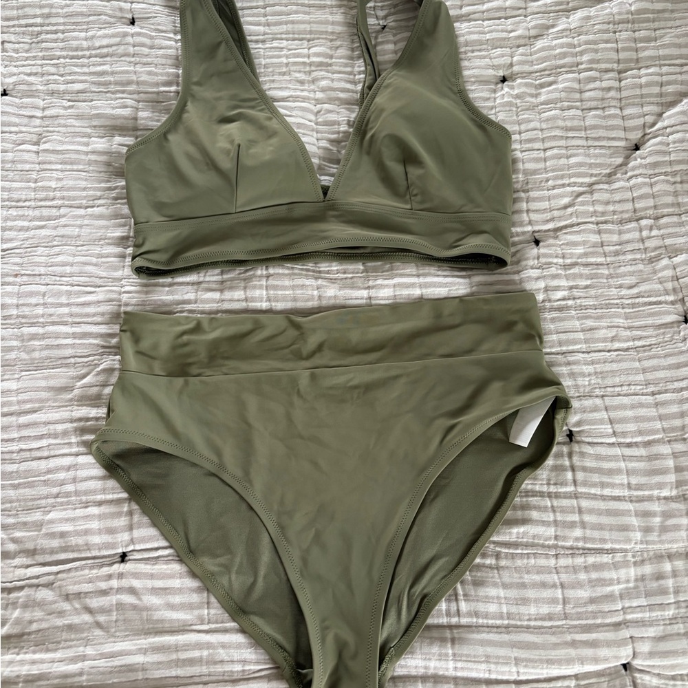 Old Navy Olive Green Bikini Set
